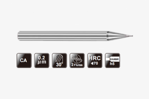 微小径圆头立铣刀2FLUTES